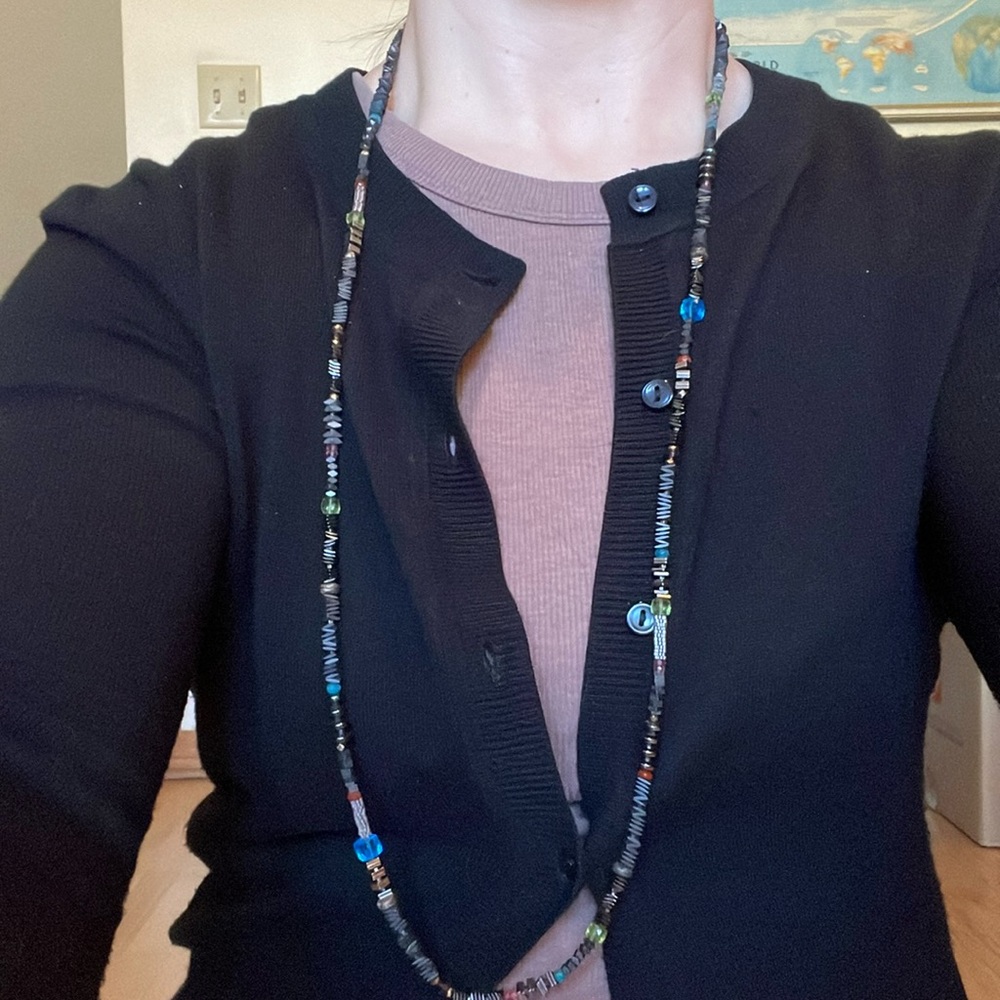 The Artful Home Metallic Beaded Necklace